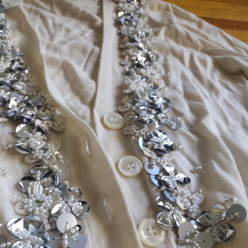 100% Merino Wool Beaded Sweater